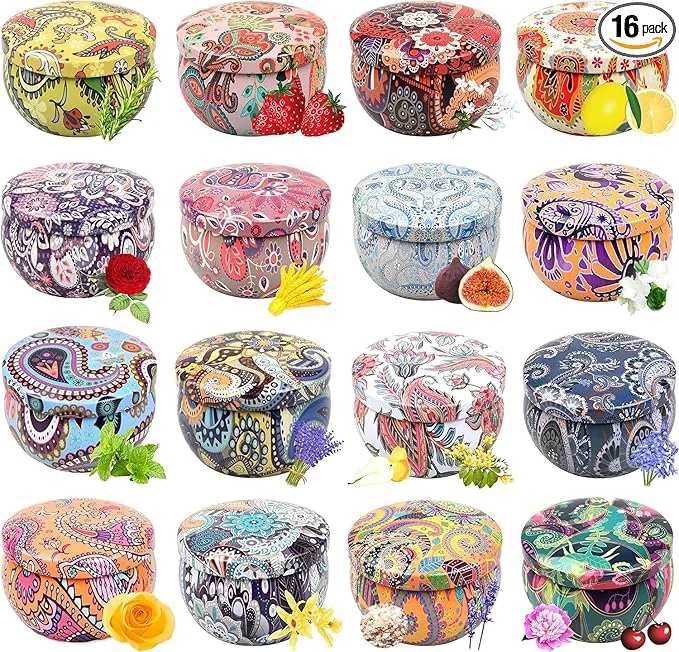 Functional Howemon Scented Candles Gift Set Natural Soy Wax Portable Travel Tin Lightweight