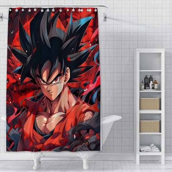 Efficient Kawaii Goku Shower Curtain Exclusive