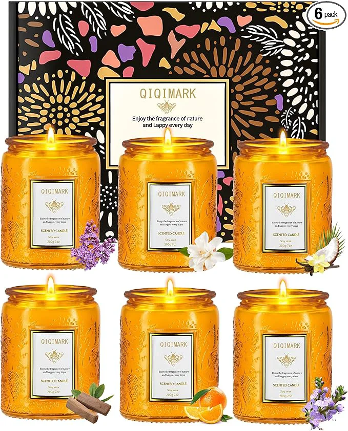 Classic Mother s Day Candles Gift Set for Mom Natural Soy Wax Scented Jar Candles Convenient