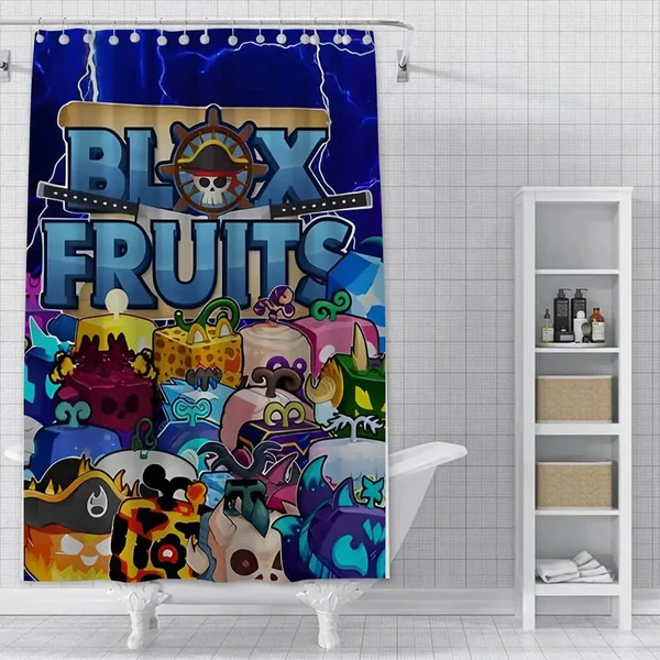 Fine Crafted Blox Fruits Shower Curtain Convenient