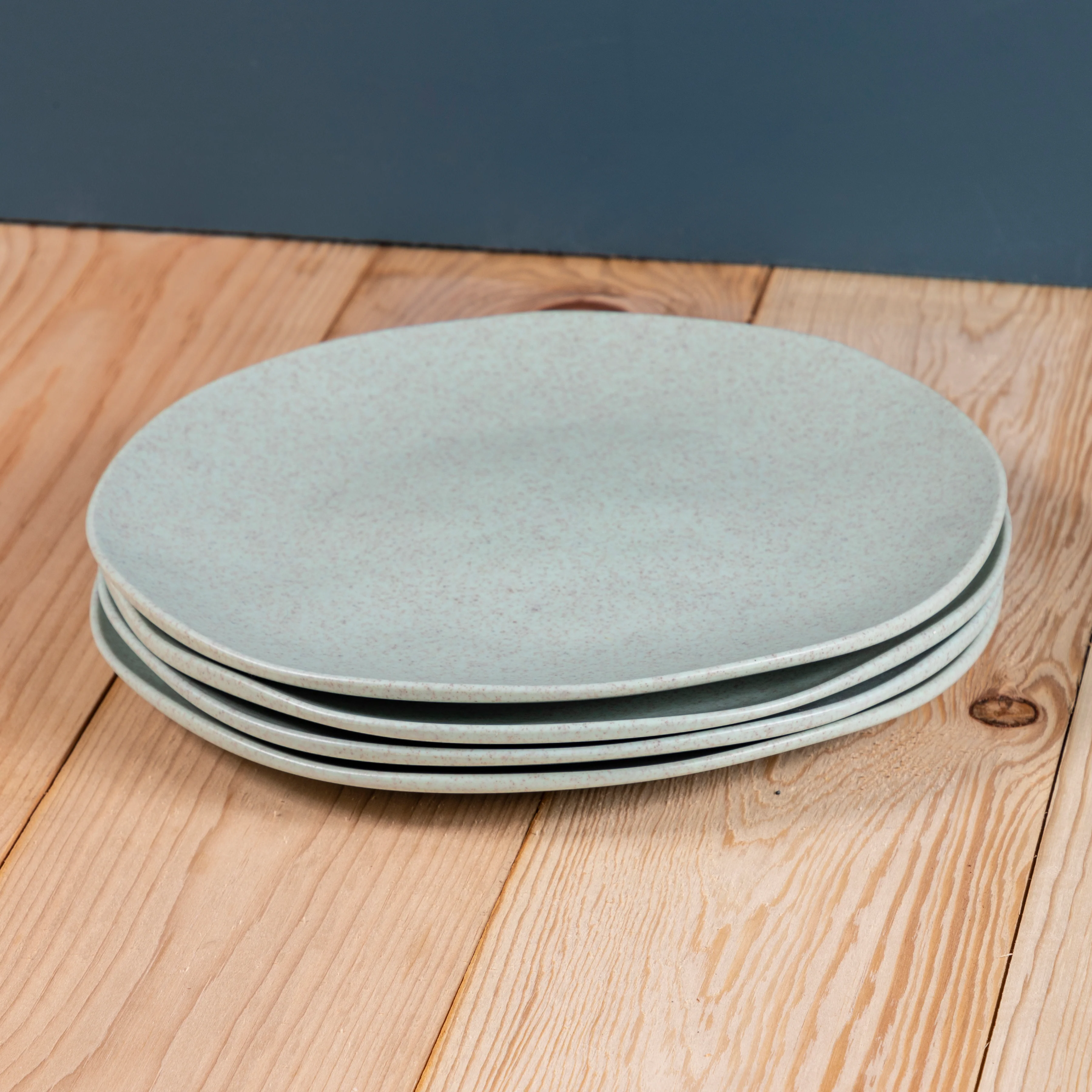 Fine Al Fresco Organic Dinner Plate Sage Green Set of 4 Refined