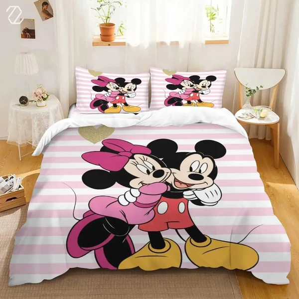 Fashionable Mickey Minie Mouse Quilt Cover Smart