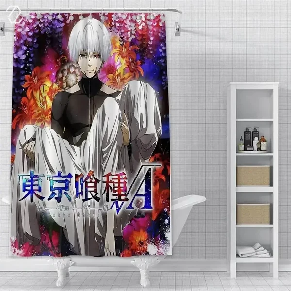 Functional Tokyo Ghoul Shower Curtain High-Quality