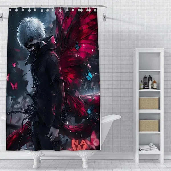 Smart Tokyo Ghoul Colorful 3D Bath Curtains Innovative