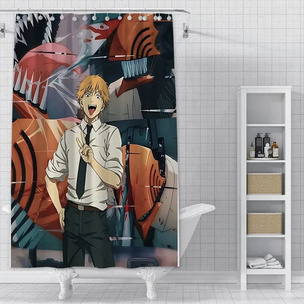 Certified Anime Denji Shower Curtain Soft
