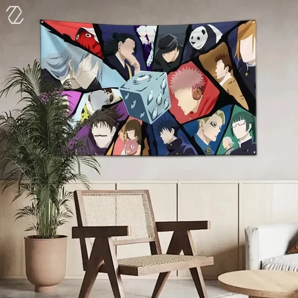 Exclusive Jujutsu Kaisen Wall Tapestry Reusable