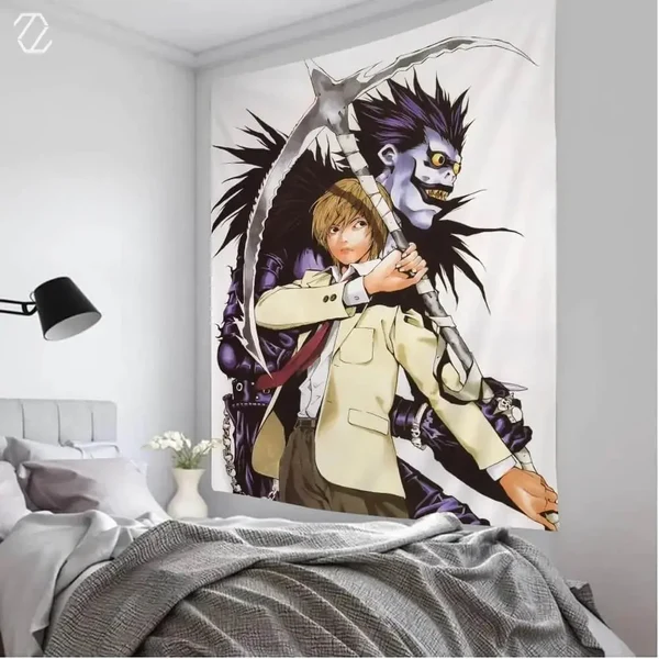 Premium Material Light Yagami amp Ryuk Death Note Wall Tapestry Pure