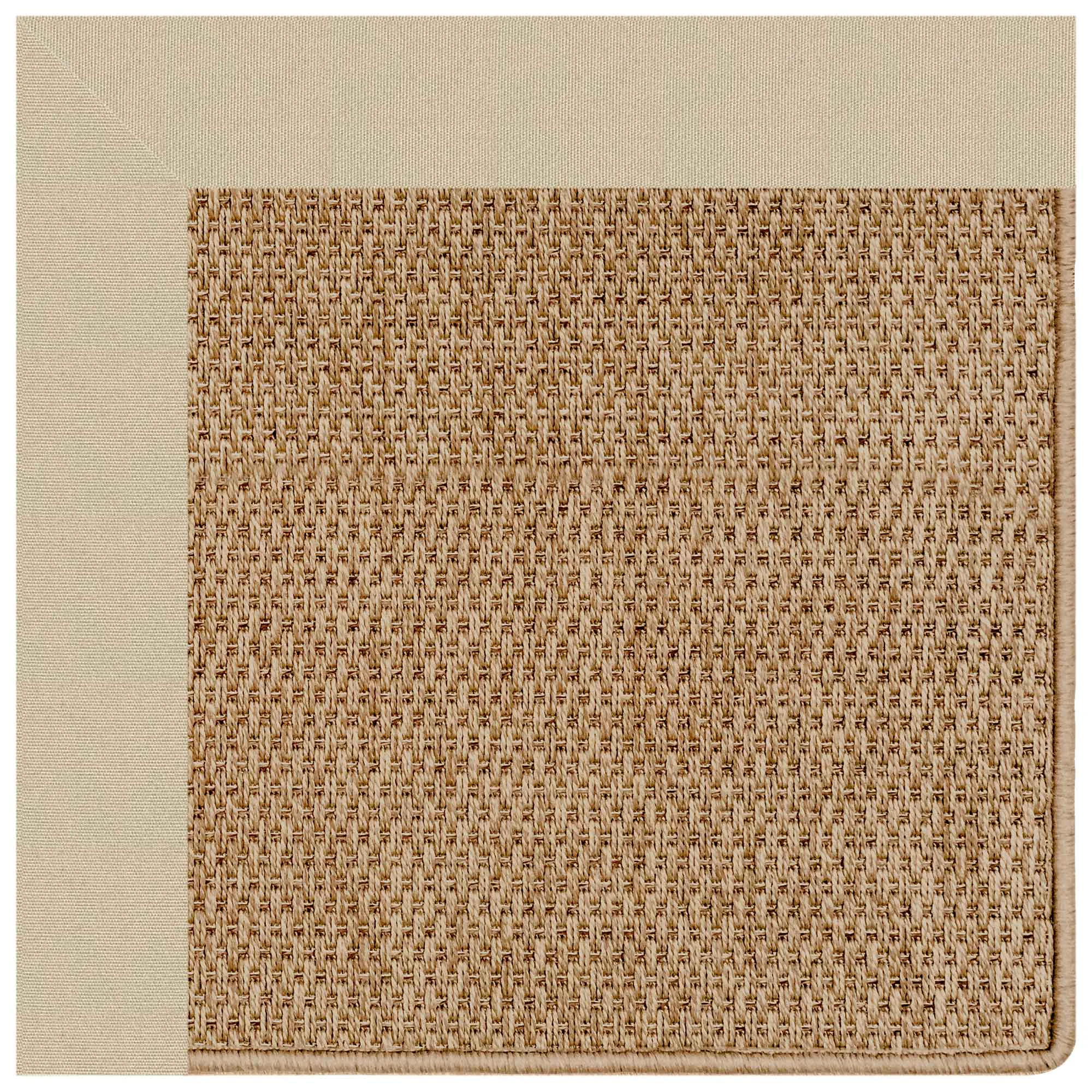 Enhanced Islamorada Rug – Basketweave Canvas Antique Beige Fine Crafted