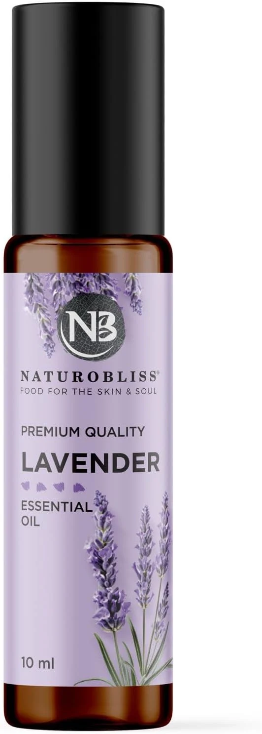 High-Grade NaturoBliss Lavender Essential Oil Roll On 10 ml Reusable