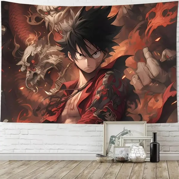 Smart Monkey D Luffy 3D Wall Tapestry High-Grade