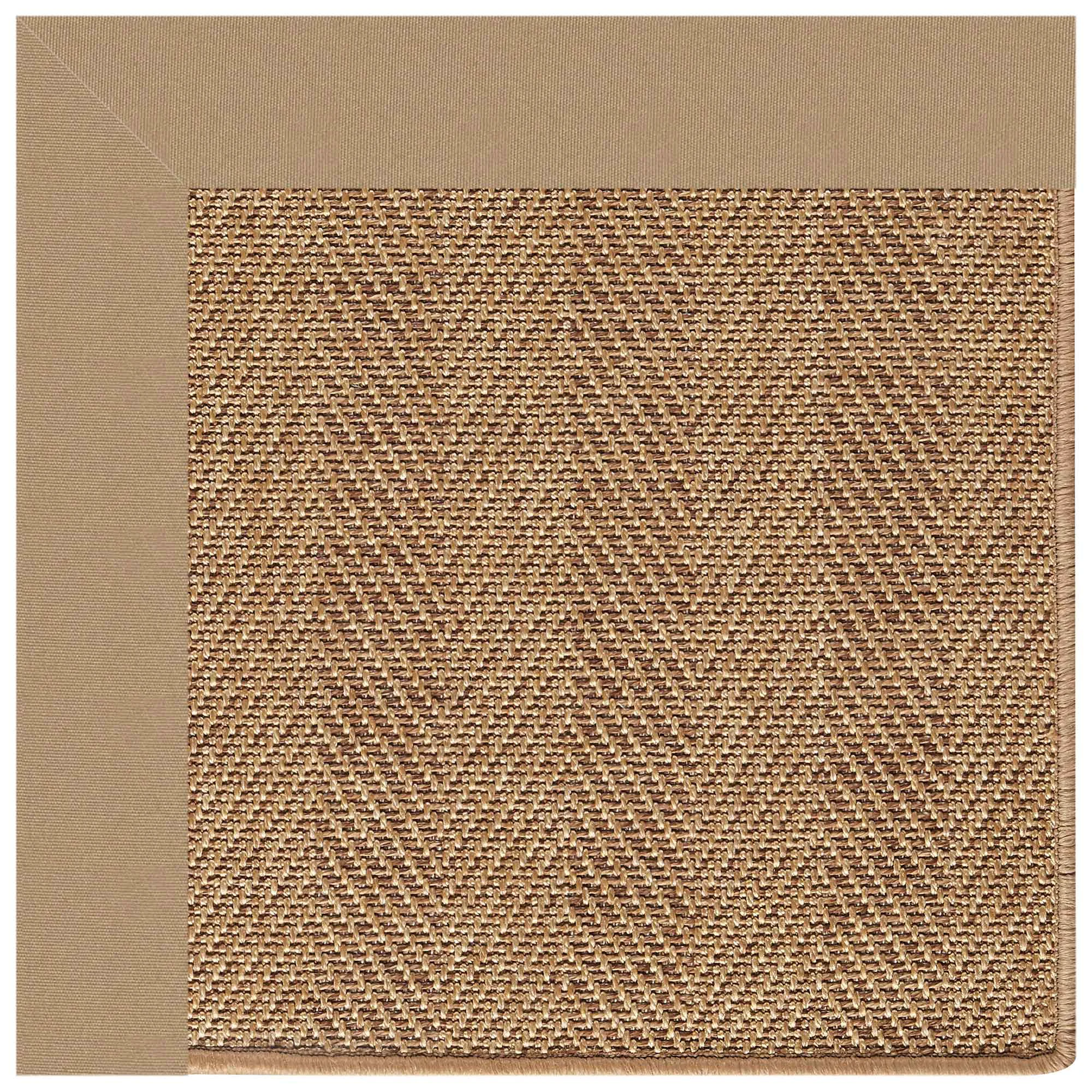Enhanced Islamorada Rug – Herringbone Canvas Camel Premium Material