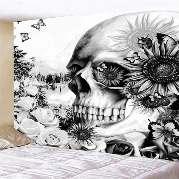Modern Gothic Skull Wall Hanging Smooth