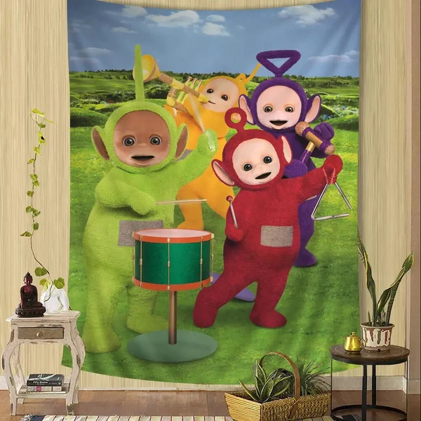 Enhanced Teletubbies Wall Tapestry Flexible