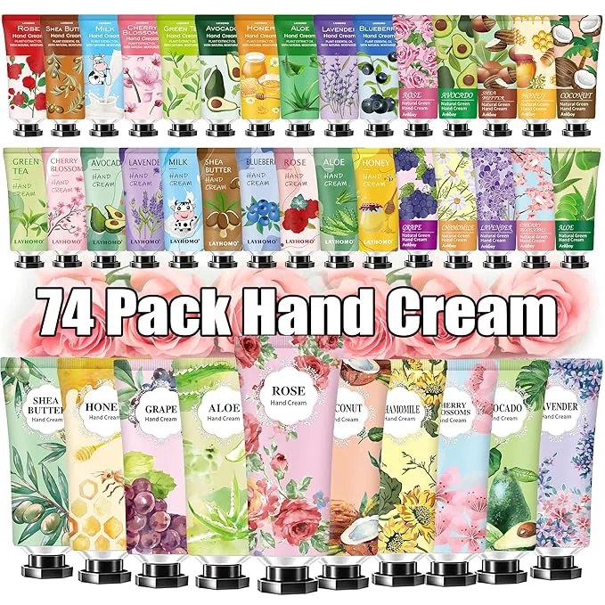 High-Grade 74 Pack Hand Cream Gift Set For Women and Girls Mothers Day Gifts Bulk Smart