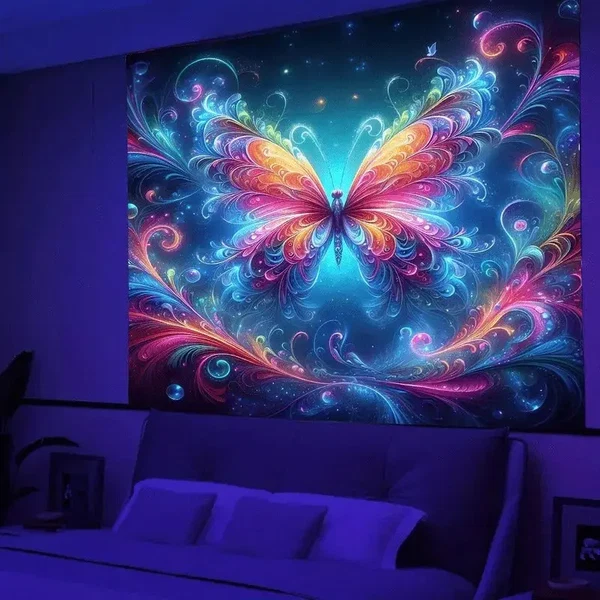 Optimized Trippy Butterfly Dreamscape Curtain Practical