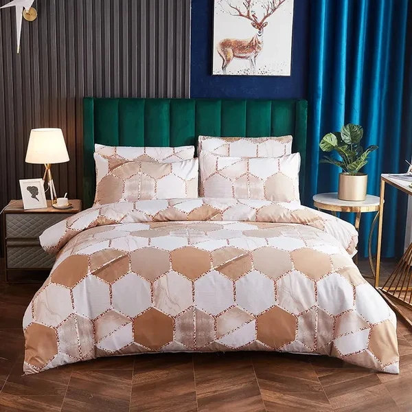 User-Friendly Geometric Hexagon Doona Cover Modern
