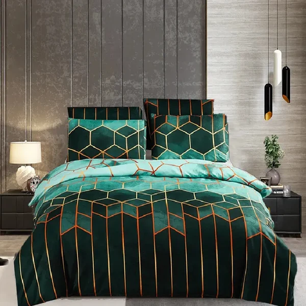 Environmentally Friendly 3D Geometric Nordic Doona Cover Minimalist