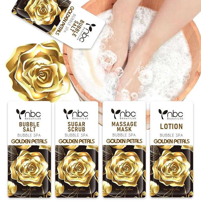 Flexible Pedicure Kit Foot Soak Set Bubble Salt Sugar Scrub Massage Mask Massage High-Grade
