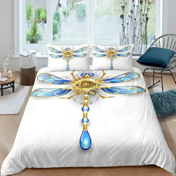 Healthy King Size Boho Dragonfly Quilt Cover Functional