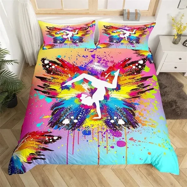 Durable Rainbow Gymnast Bedding Set Refined