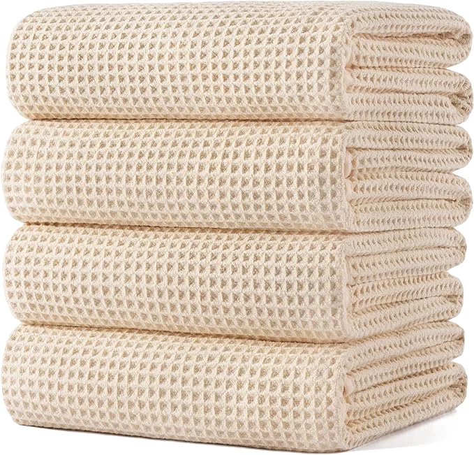 Reusable POLYTE 430 GSM Microfiber Oversize Quick Dry Lint Bath Towel 60 x 30 in Organic