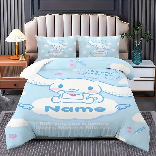Safe Cinnamoroll Customizable Duvet Cover Organic