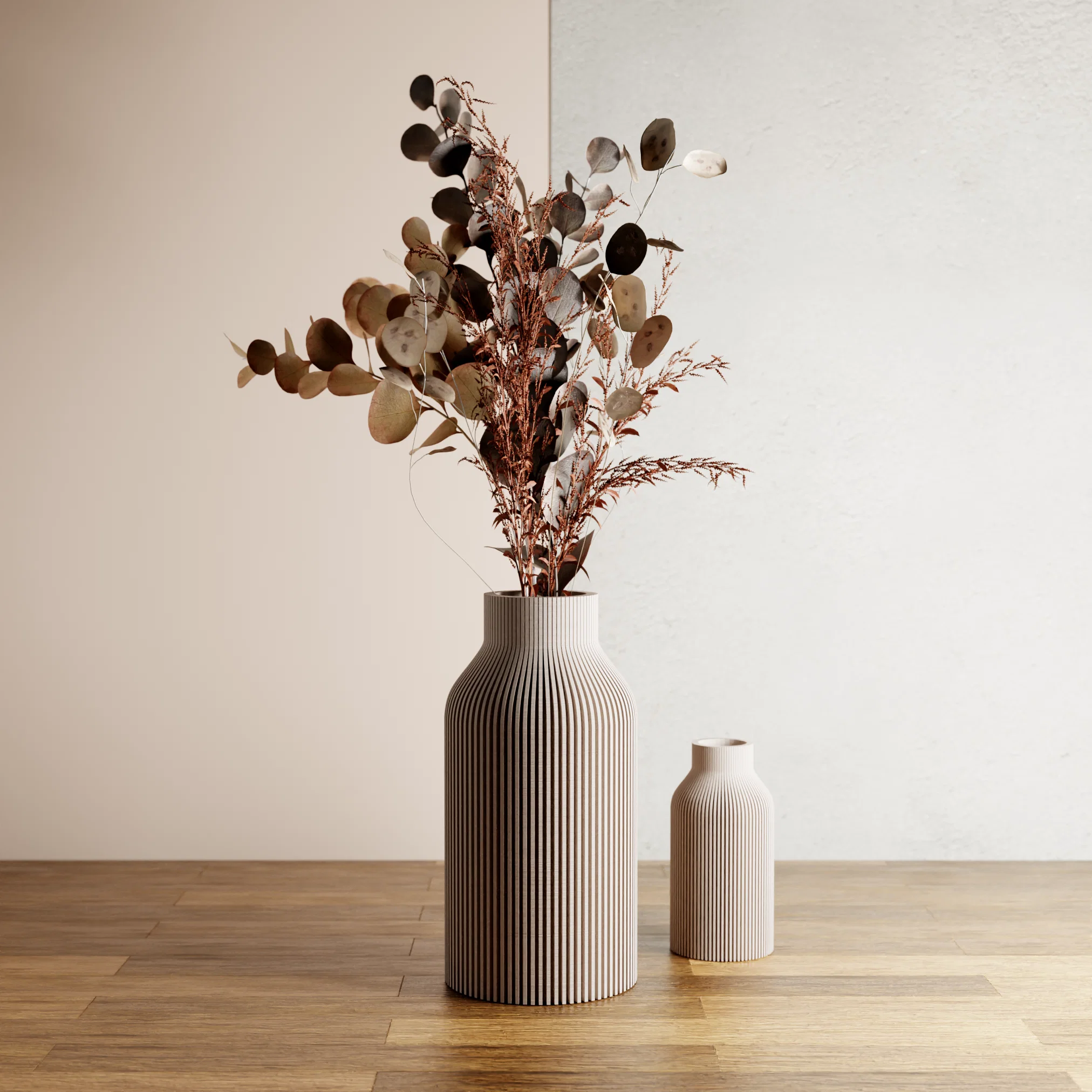 Durable Modernized Pottery Eco-Friendly Recycled Wood Bottle Vase for Home Decor Trendy
