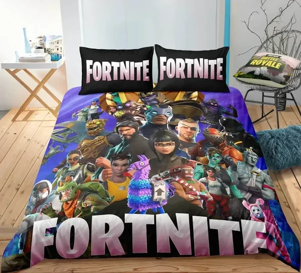 Minimalist 3D Fortnite Quilt Cover Trendy