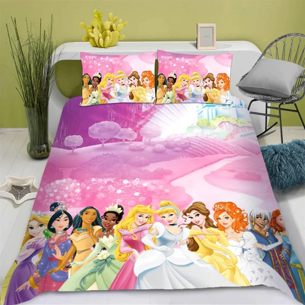Sustainable Cartoon Princesses Duvet Cover Dependable