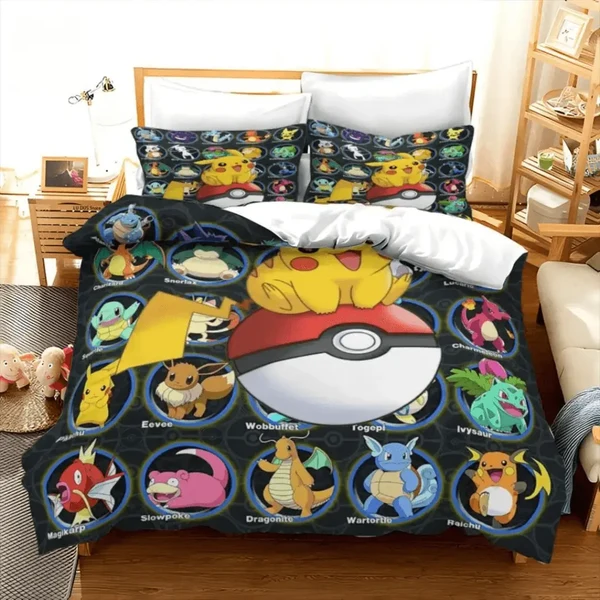 Trusted Pokemon Anime Cartoon Bedding Set Artisan
