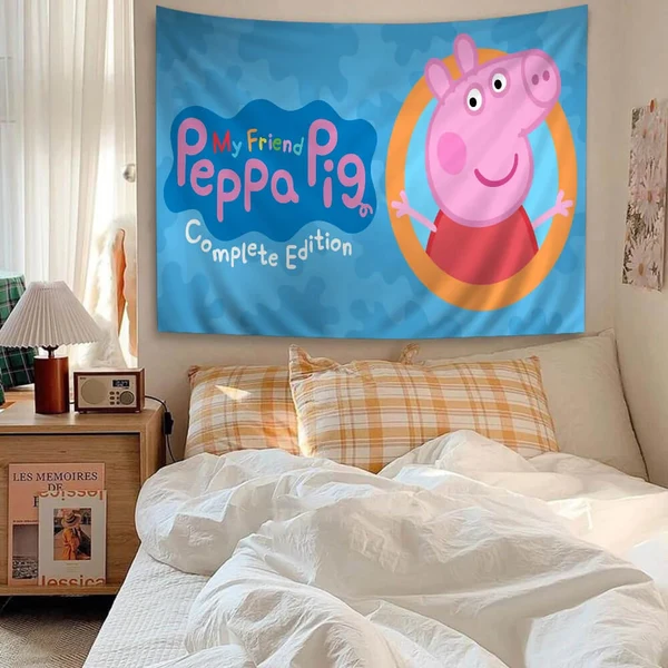 Elegant Cartoon Peppa Pig Tapestry Exceptional