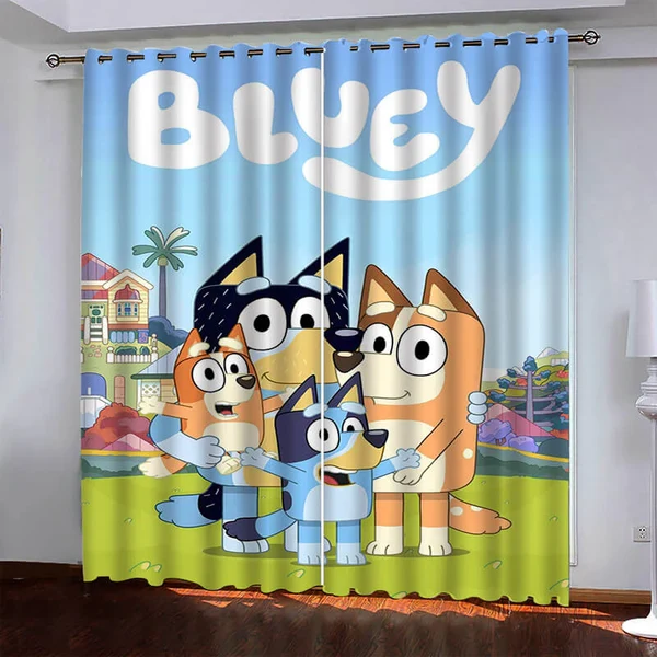 Dependable Bluey amp Bingo Kids Cartoon Curtains First-Class