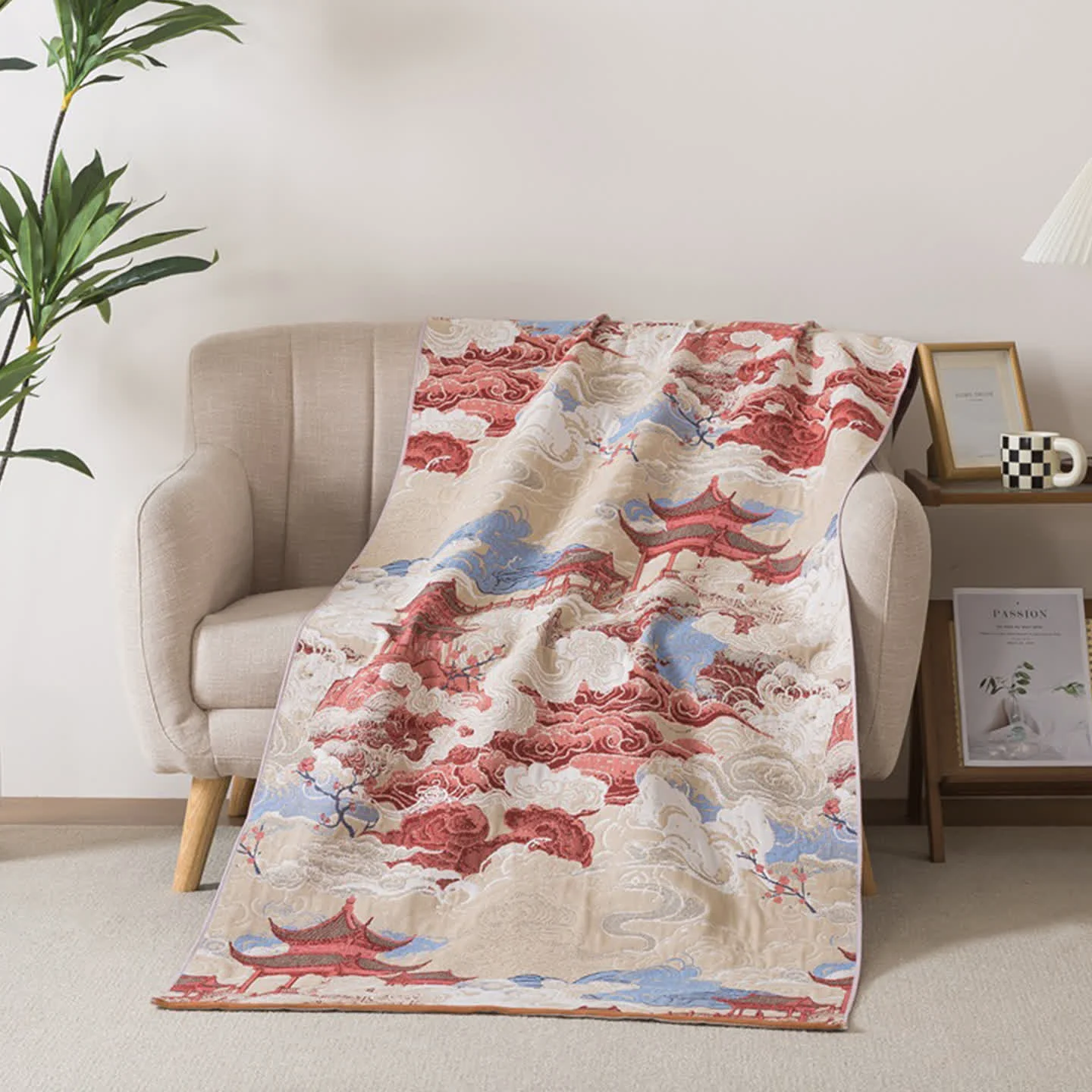 Powerful Ownkoti Oriental Cloud amp Pavilion Cotton Bath Towel Reliable