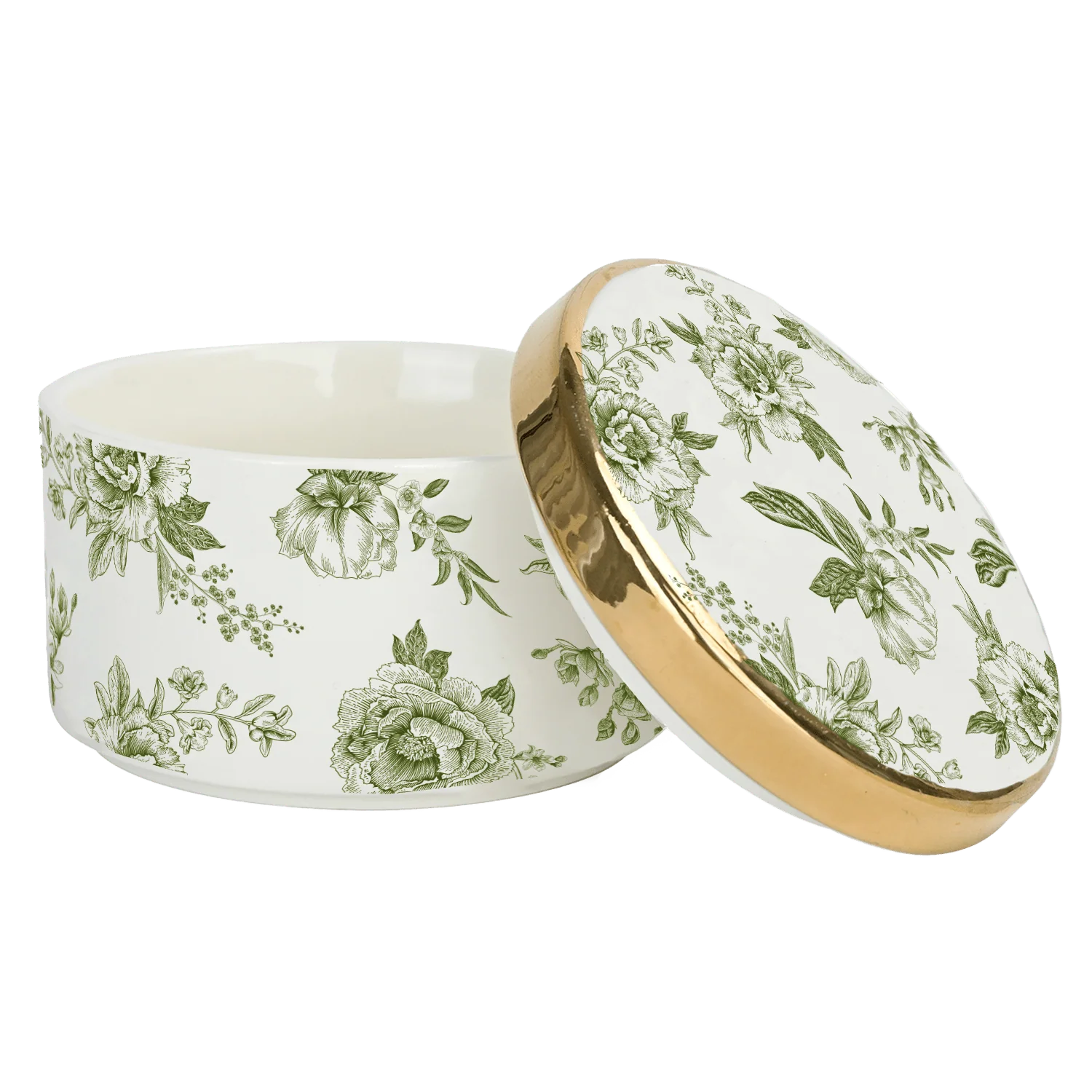 Secure Green Delft Trinket Dish with Lid High-Grade