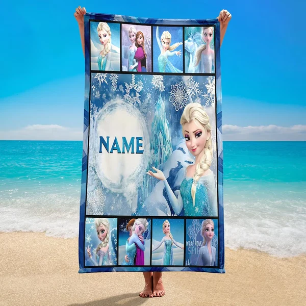 Safe Personalized Disney Frozen Elsa Queen Beach Towels Classic