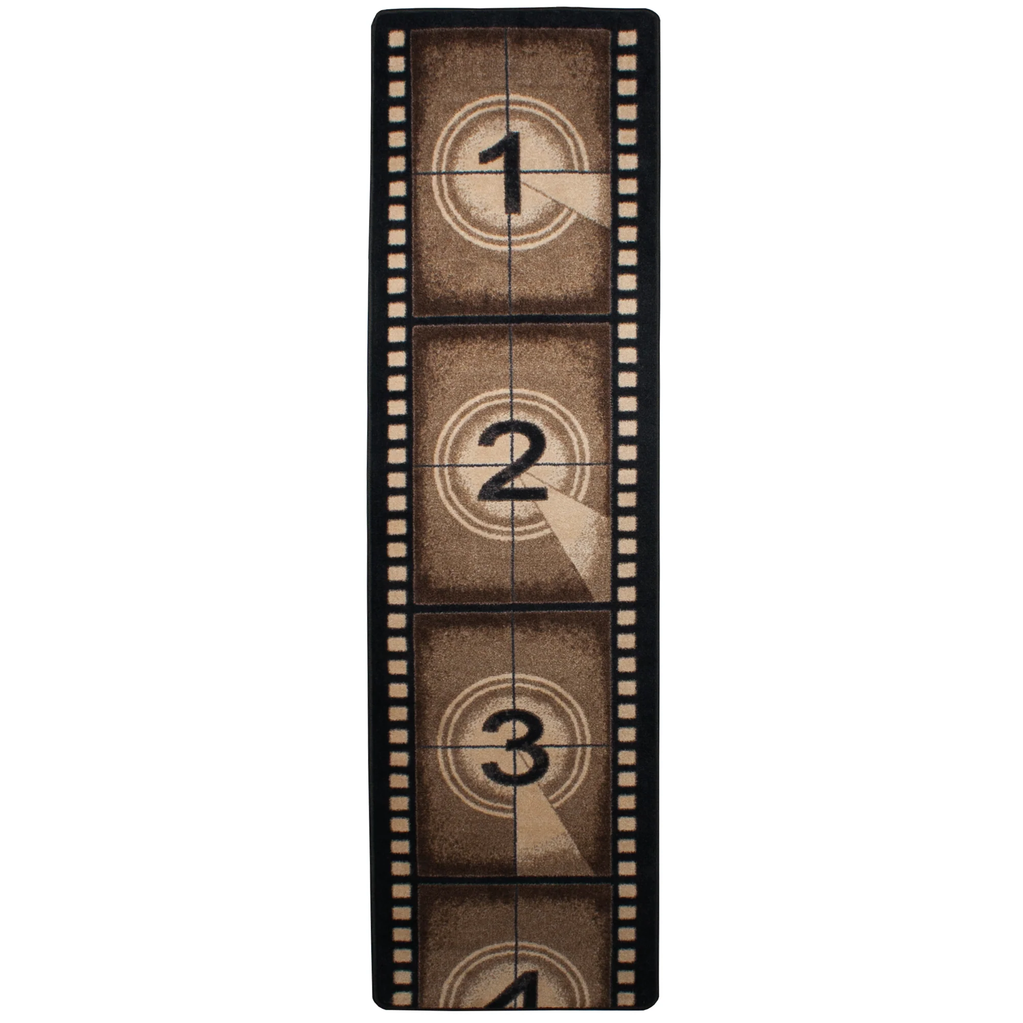 Comfortable Filmstrip Rug – Brown Versatile