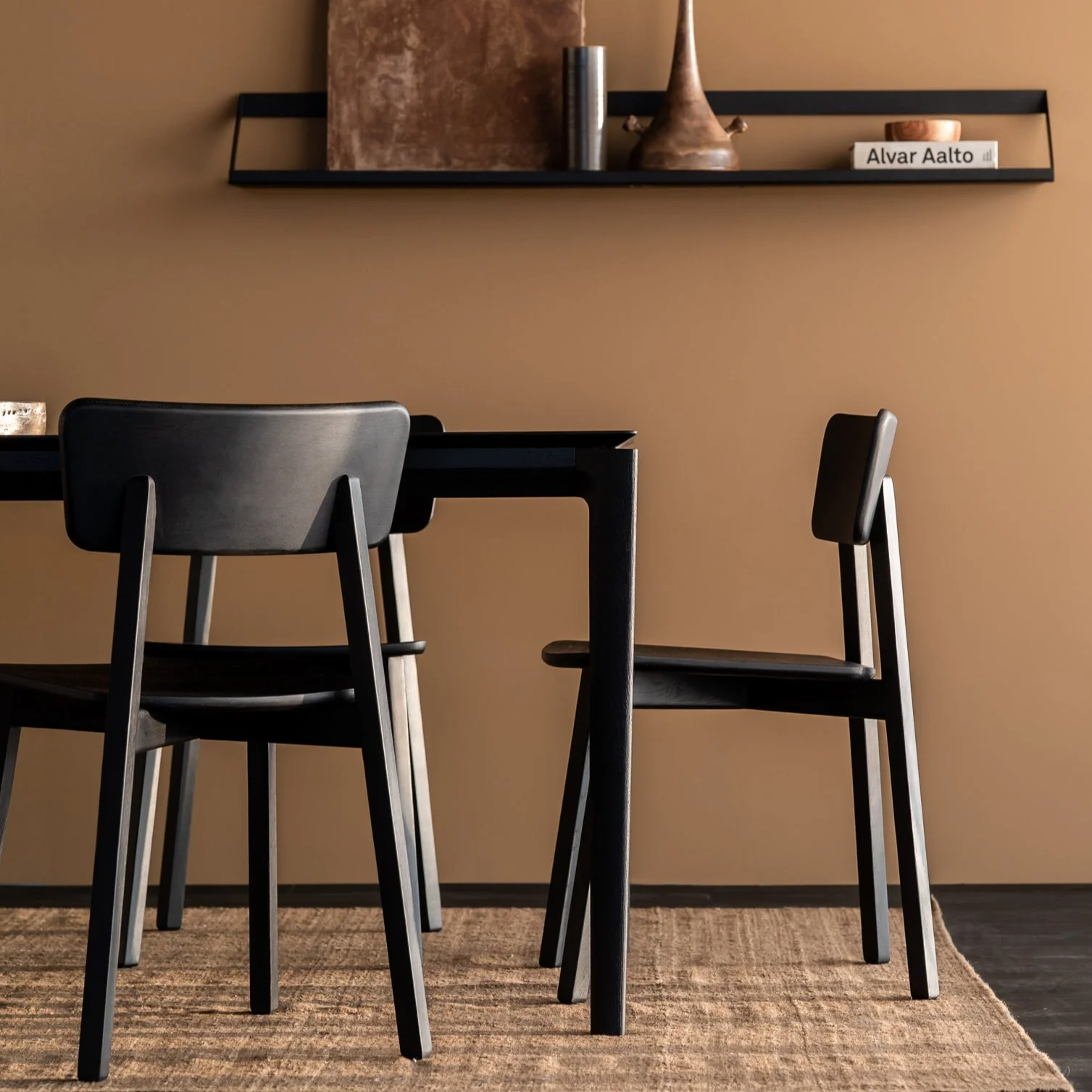 Powerful Bok Solid Black Oak Dining Table 94.5 quot Enhanced