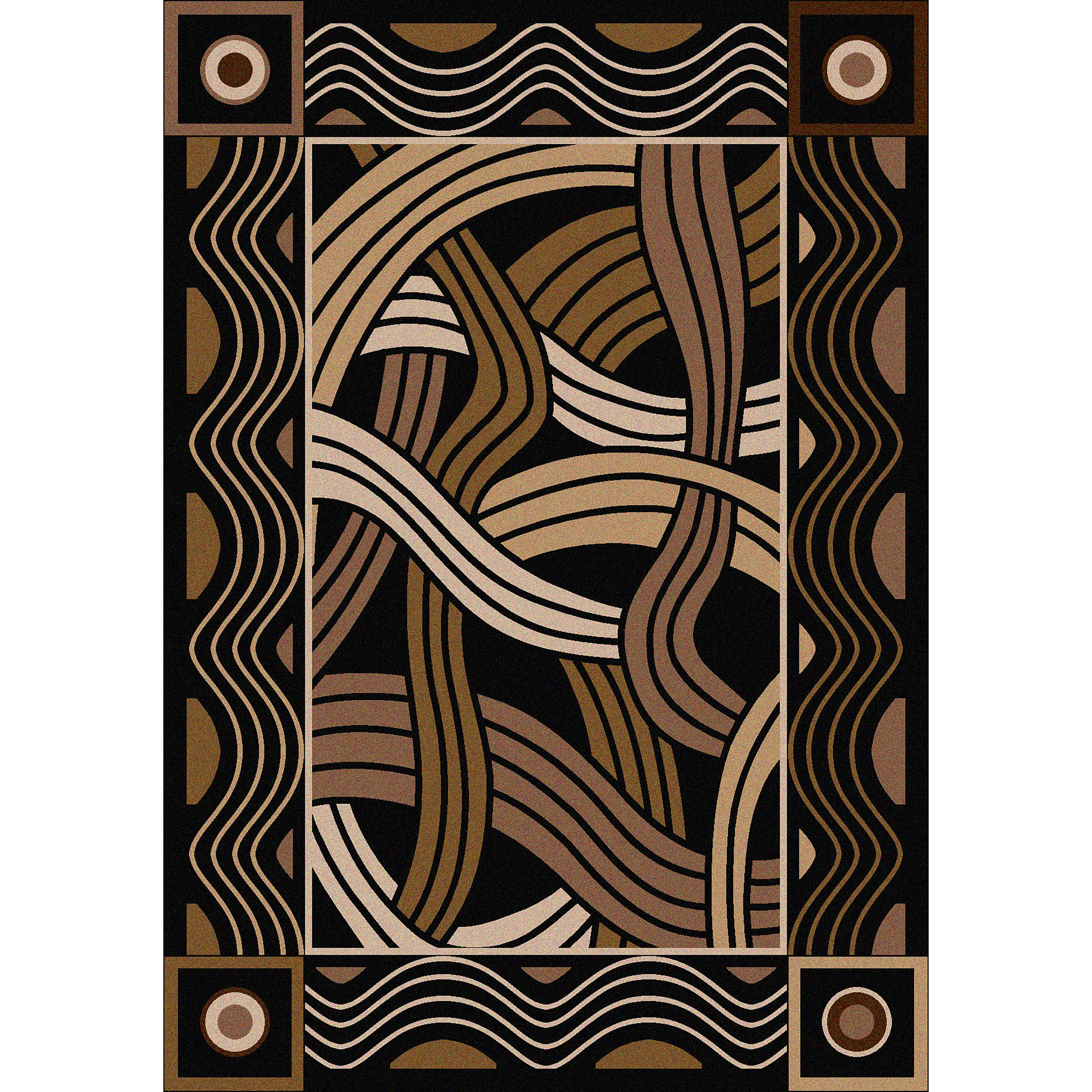 Original Hand Coiled Rug – Black Smooth
