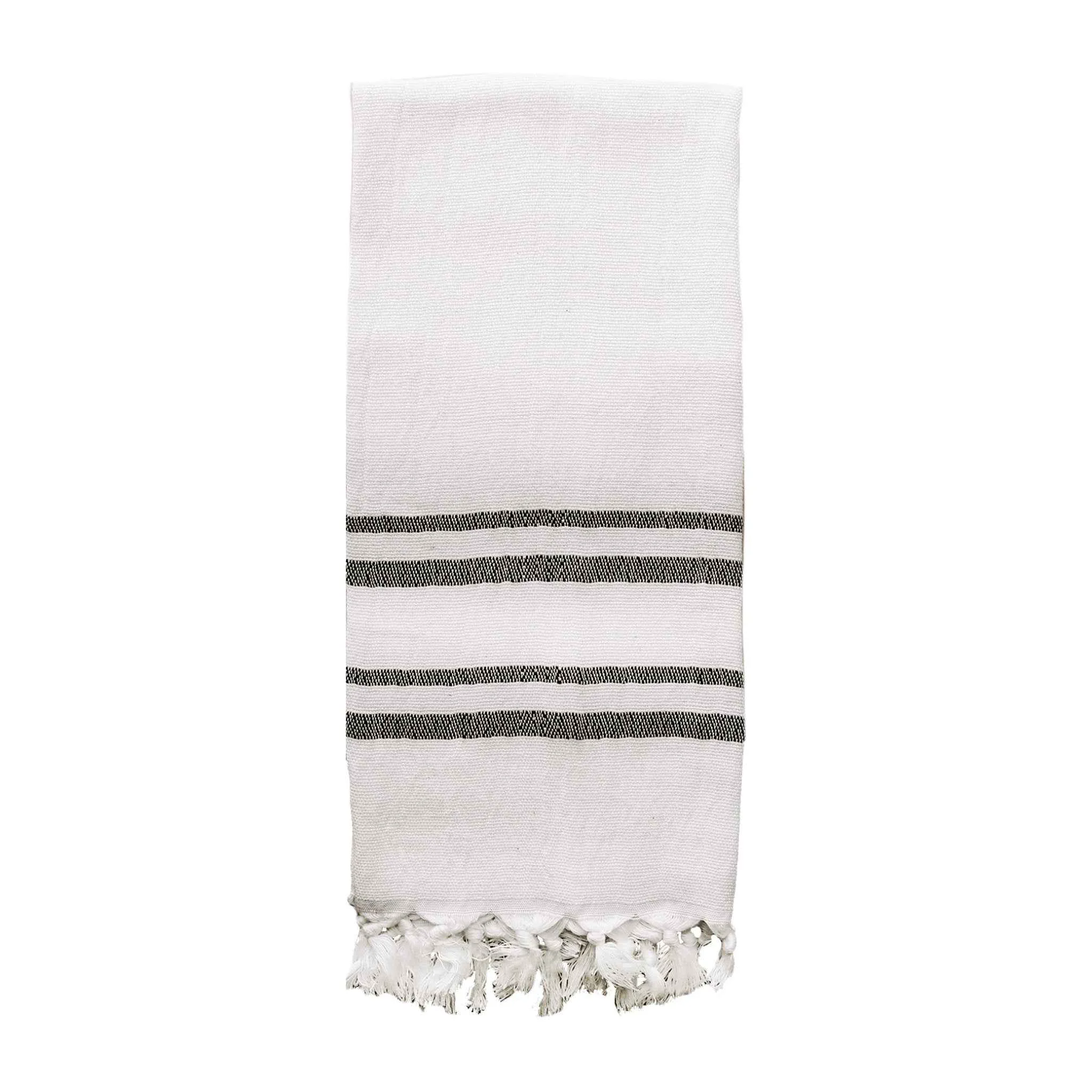 High-Grade Haley Turkish Cotton Bamboo Hand Towel – Two Stripe Exceptional