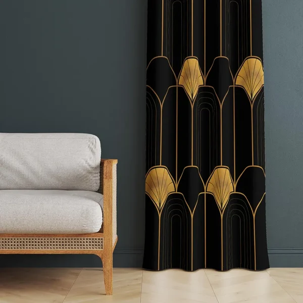 Trendy Abstract Geometric Window Curtain – Modern Drapes for Living Room amp Bedroom Exceptional