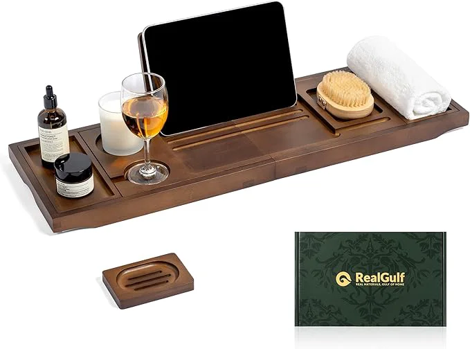 Exceptional Bamboo Bathtub Tray Bath Caddy Easy-to-Use