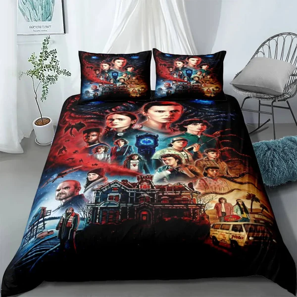 Safe Stranger Things Duvet Cover Set – Bedding for Kids Teens amp Adults High-End
