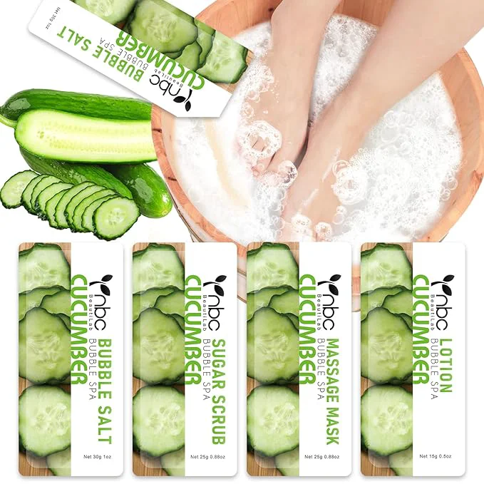 Fine Crafted Pedicure Kit Foot Soak Set Bubble Salt Sugar Scrub Massage Mask Massage Smooth