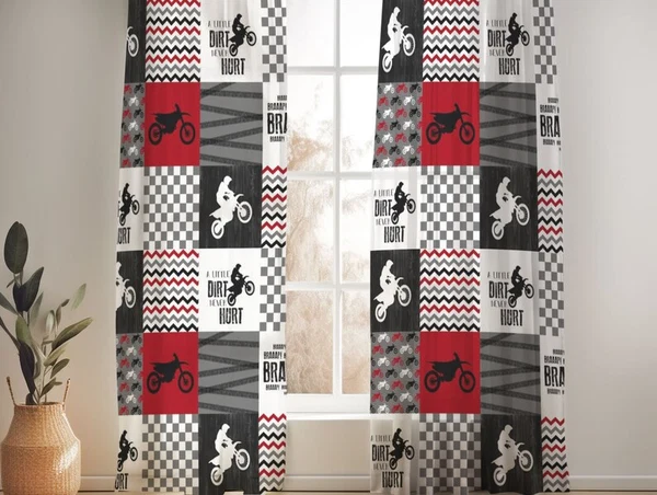 Environmentally Friendly Motocross Curtains for Kids amp Adults – Racing Dirt Bike Window Curtains Consistent