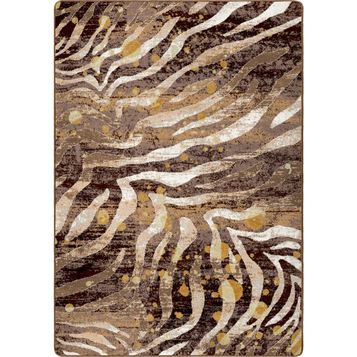 Certified Modern Zebra Rug – Gold Splash Solid