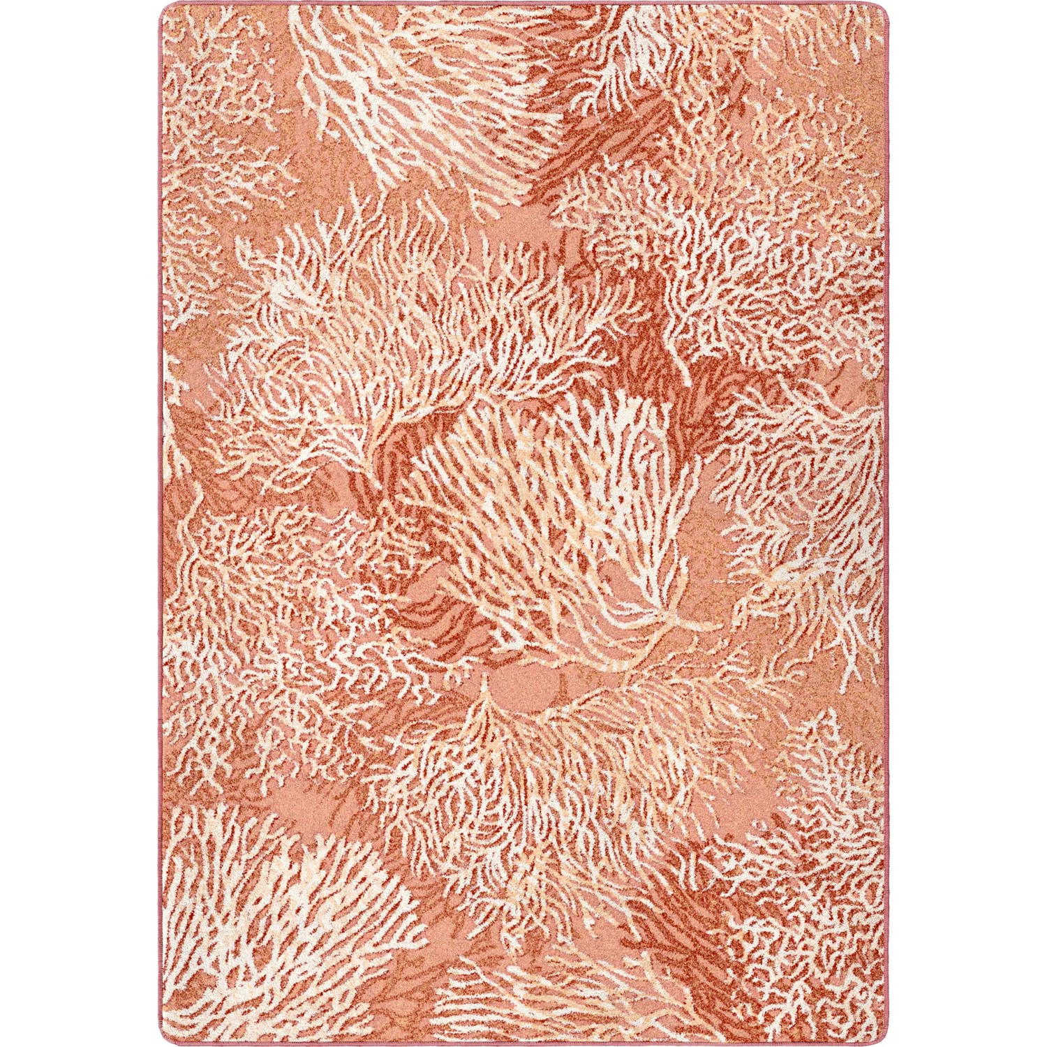 Long-Lasting Oceanic Blooms Rug – Coral Fine