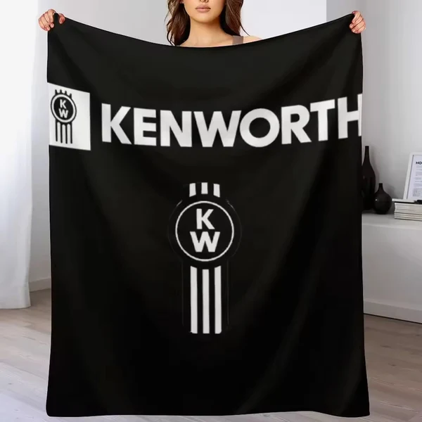 Minimalist Kenworth Throw Blanket – Soft Flannel Trucking Blanket for Fans amp Drivers Lightweight