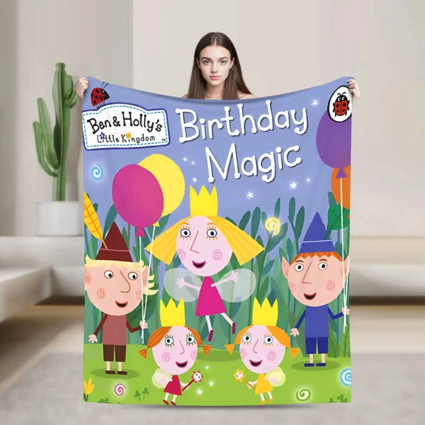 Outstanding Ben and Holly s Little Kingdom Throw Blanket – Soft Kids amp Teens Bedroom Decor Solid