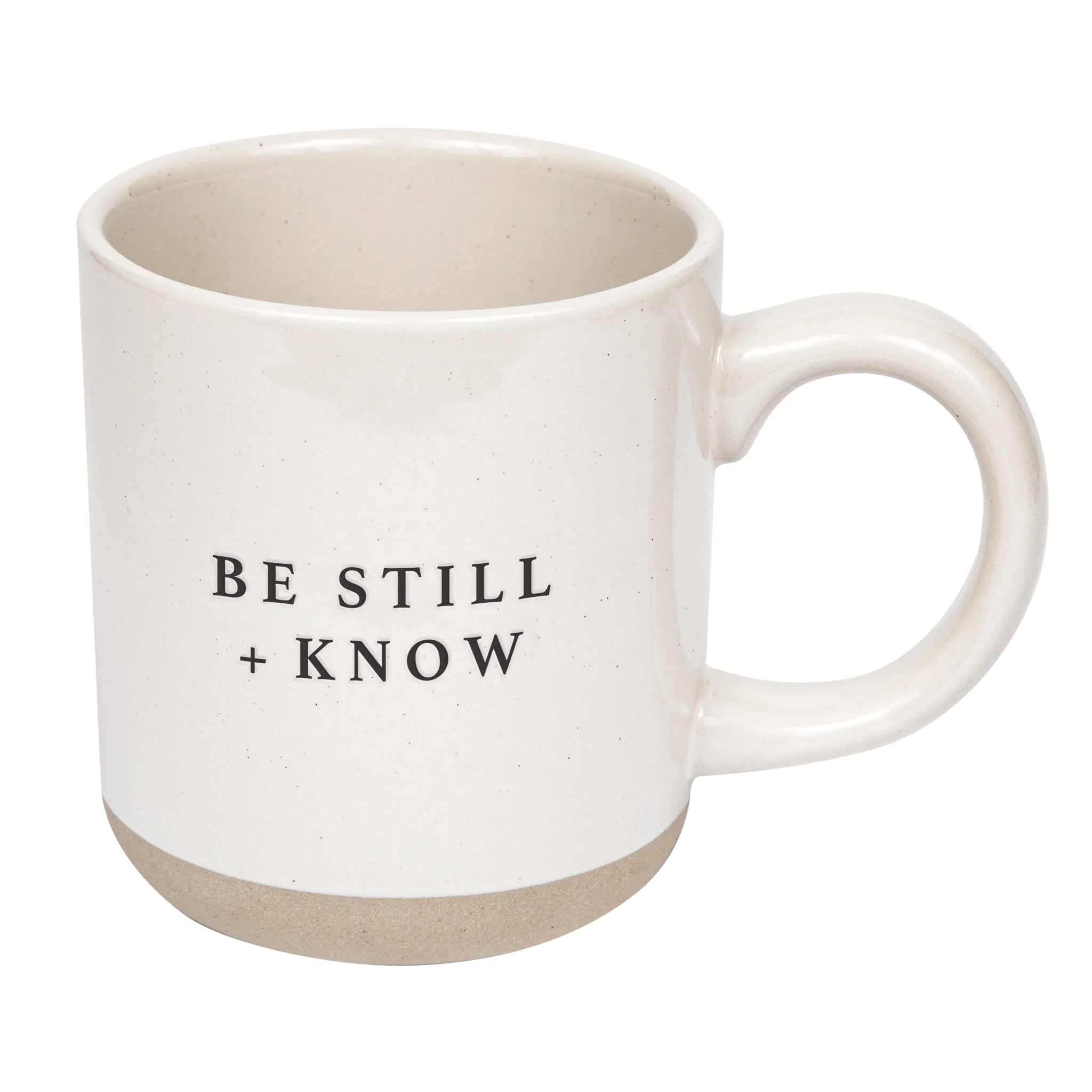 First-Class Be Still and Know 14 oz Stoneware Coffee Mug Sophisticated
