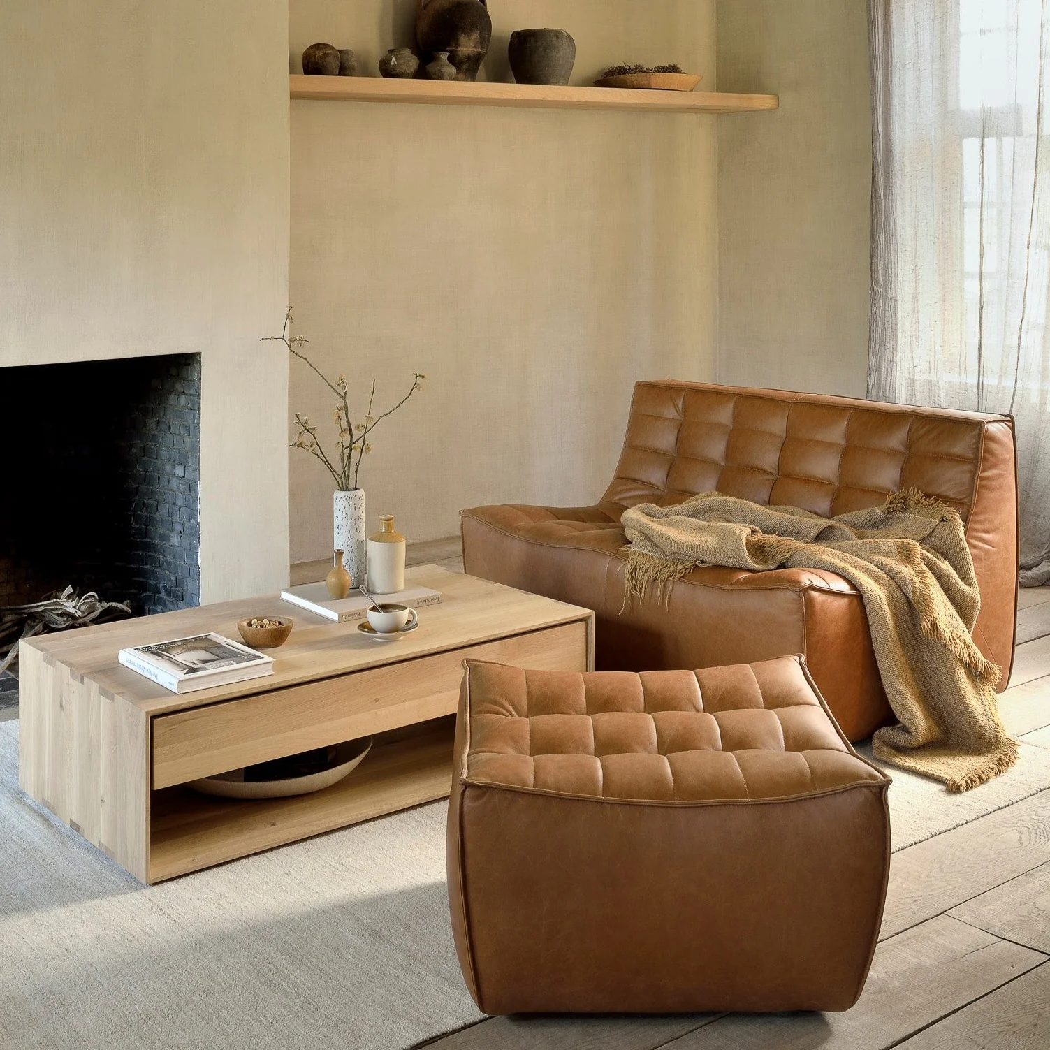 Specialty N701 2 Seater Sofa Old Saddle Leather Modern